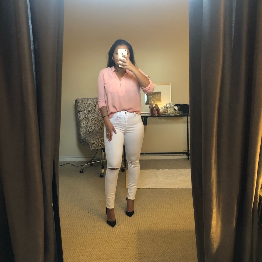 Peach blouse